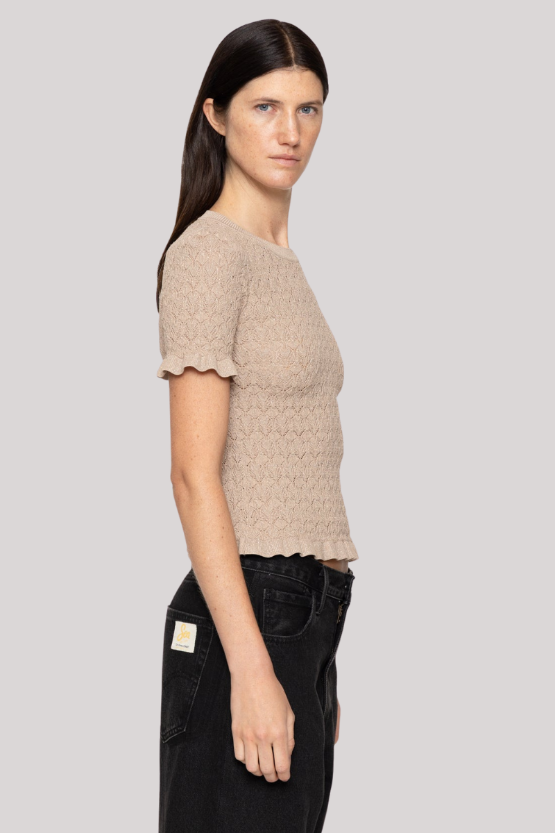 Sea Ny - Ruby Knit Tee - CHAMPAGN