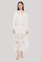 Sea Ny - Sofia Embroidery Long Sleeve Top - CREAM
