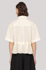 Sea Ny - Solene Solid Combo Shirt - CREAM
