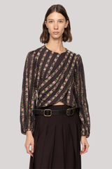 Sea Ny - Sybil Embroidery Long Sleeve Blouse - MULTI