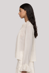 Sea Ny - Thalia Ramie Long Sleeve Blouse - CREAM