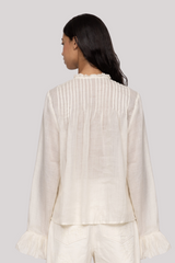 Sea Ny - Thalia Ramie Long Sleeve Blouse - CREAM