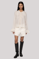 Sea Ny - Thalia Ramie Long Sleeve Blouse - CREAM