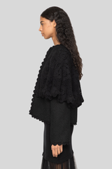 Sea Ny - Wright Knit Cape Jacket - BLACK