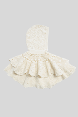 Sea Ny - Wright Knit Crochet Poncho - CREAM