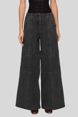 Sea Ny - Zayna Denim Wide Leg Jeans - BLACK