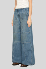 Sea Ny - Zayna Denim Wide Leg Jeans - BLUE
