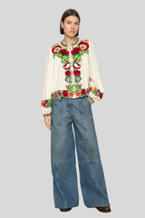 Sea Ny - Zayna Denim Wide Leg Jeans - BLUE