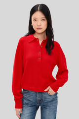 Sold Out. Nyc - The Cashmere Polo - CHERRY