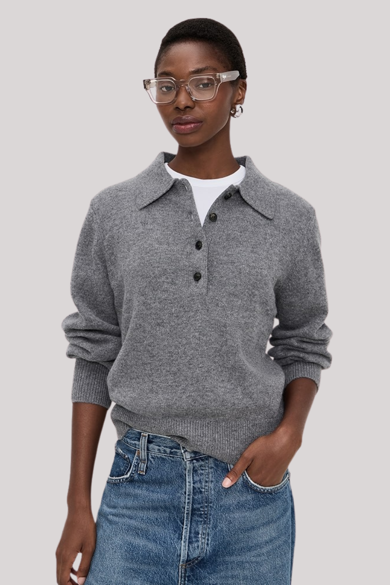Sold Out. Nyc - The Cashmere Polo - HEATGREY