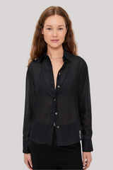 Sold Out. Nyc - The Sheer Silk Shir - BLACK