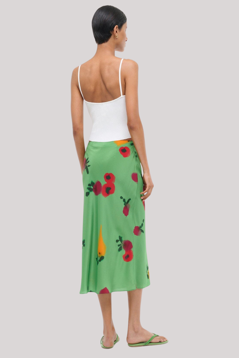 Staud - Angela Silk Skirt  - FARMARLF