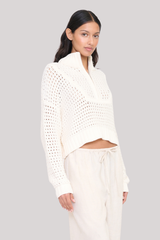 Staud - Cropped Hampton Sweater - IVORY