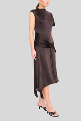 Staud - Davina Silk Dress - EARTH