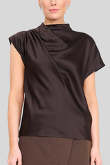 Staud - Davina Silk Top - EARTH