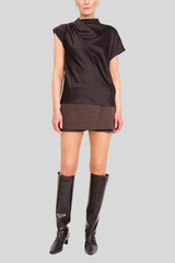 Staud - Davina Silk Top - EARTH