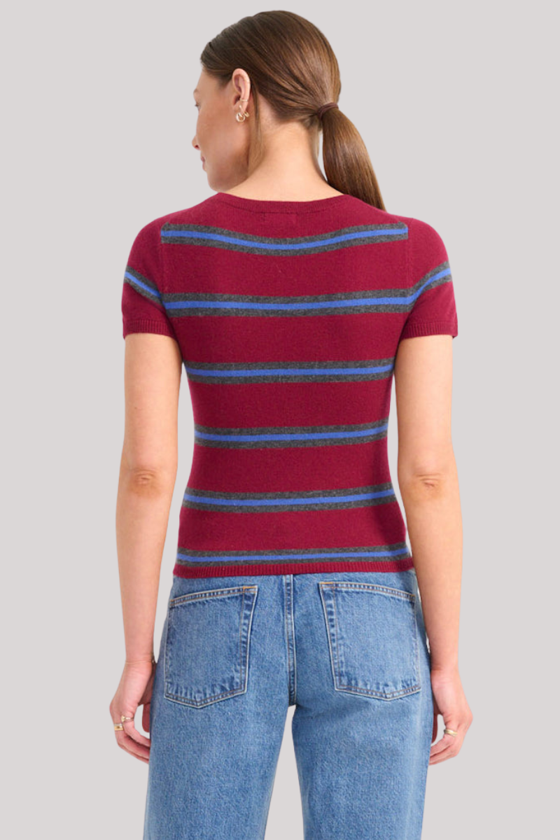 Staud - Easy Cashmere Tee - CRIMSTRP