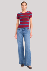 Staud - Easy Cashmere Tee - CRIMSTRP