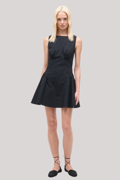 STAUD, Gwen Mini Dress in Black, Size 6