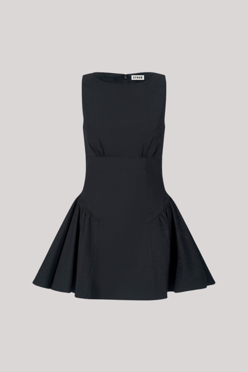 STAUD, Gwen Mini Dress in Black, Size 10 STAUD, Gwen Mini Dress in Black, Size 10
