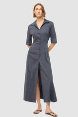 Staud - Joan Linen Dress - CHAMBRAY