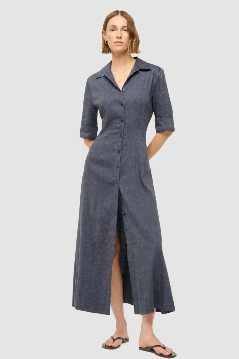 Staud - Joan Linen Dress - CHAMBRAY