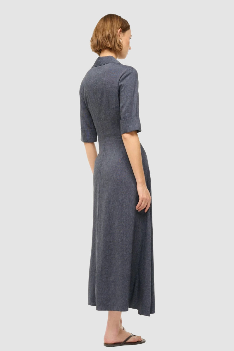 Staud - Joan Linen Dress - CHAMBRAY