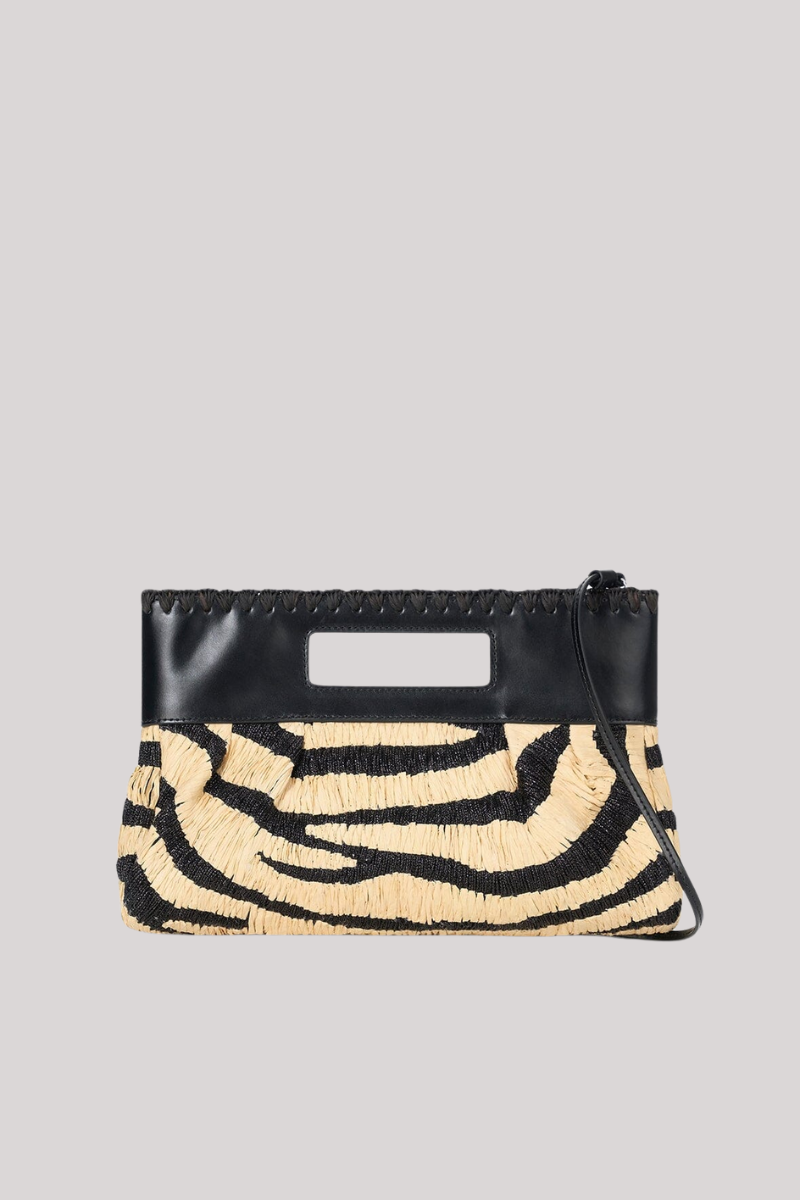 Staud - Lena Clutch  - ZEBRARAF