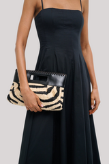 Staud - Lena Clutch  - ZEBRARAF