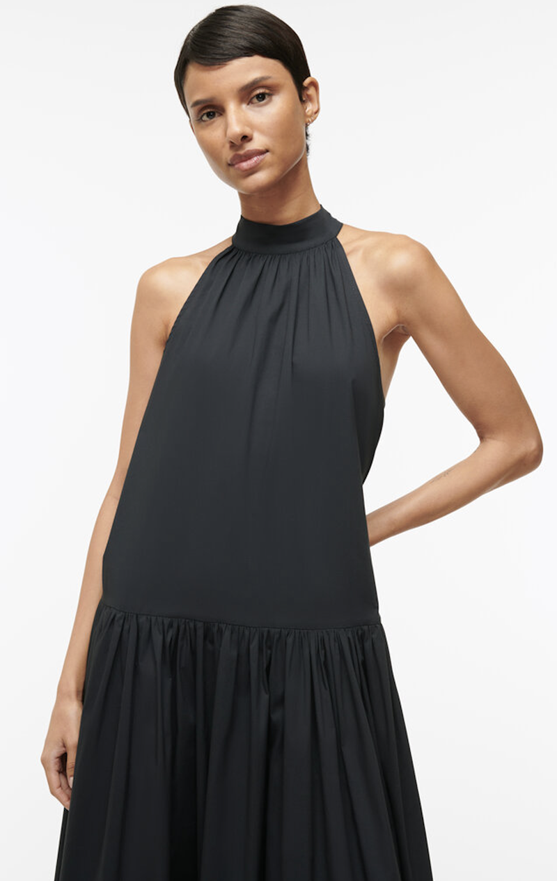 Staud - Midi Marlowe Dress - BLACK