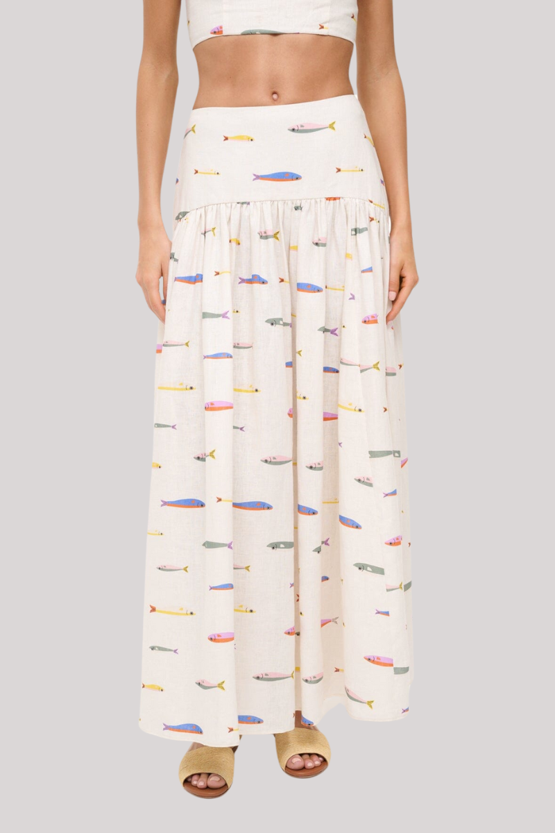 Staud -  Procida Linen Skirt - POSARIVY