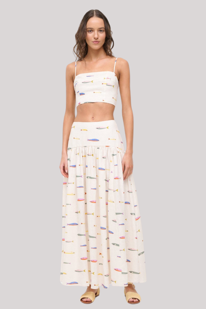 Staud -  Procida Linen Skirt - POSARIVY