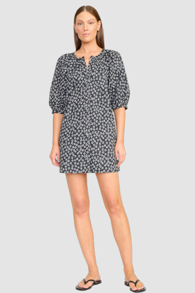 Staud - Vincent Mini Dress - BLKWOFLO