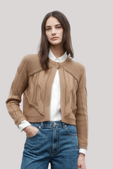 TWP - Chain Sweater Jacket - CAMEL