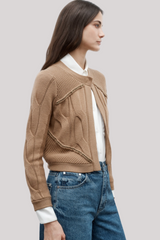 TWP - Chain Sweater Jacket - CAMEL
