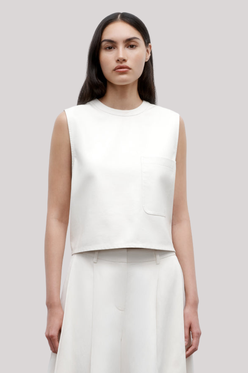 TWP - Crop Muscle Tank - BONE