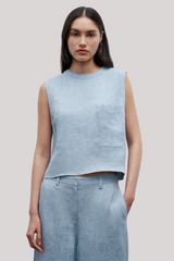 TWP - Crop Muscle Tank - LTINDIGO