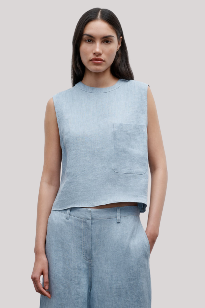 TWP - Crop Muscle Tank - LTINDIGO