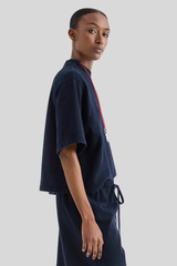 TWP - Cropped Mock Neck Tee - MIDNIGHT