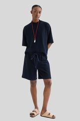 TWP - Cropped Mock Neck Tee - MIDNIGHT