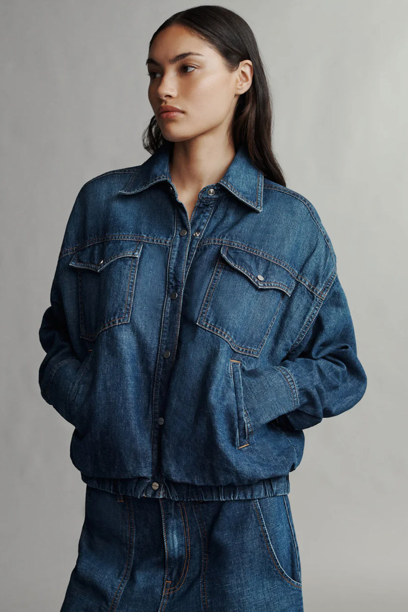 TWP - Denim Bubble Jacket - DARKWASH