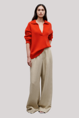 TWP - Mini Pleat Trouser - SAFARI