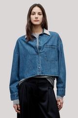 TWP -  My Ex's Denim Shirt With Crystal Collar - PARIS