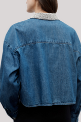 TWP -  My Ex's Denim Shirt With Crystal Collar - PARIS