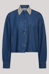 TWP -  My Ex's Denim Shirt With Crystal Collar - PARIS