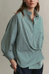 TWP - New Earl Striped Shirt - WHTNTGRN