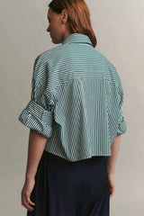 TWP - Next Ex Striped Shirt - WHTHNGRN