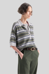 TWP - SS Polo with Stripes - PLMOSFLA