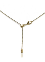 Tat2 - Mini Wilhelmina Coin And Crystal Bar Mecklace - GOLD