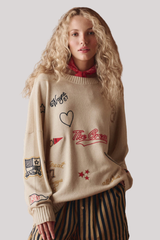 The Great - The Embroidered Pullover - CREAM